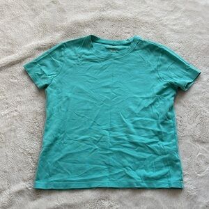 L.L.Bean Cotton Tee – XS Petite | Turquoise Classic | Soft Essentials